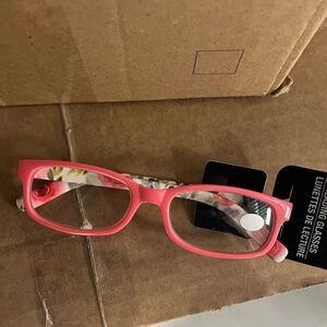 Pink Floral Reading Glasses